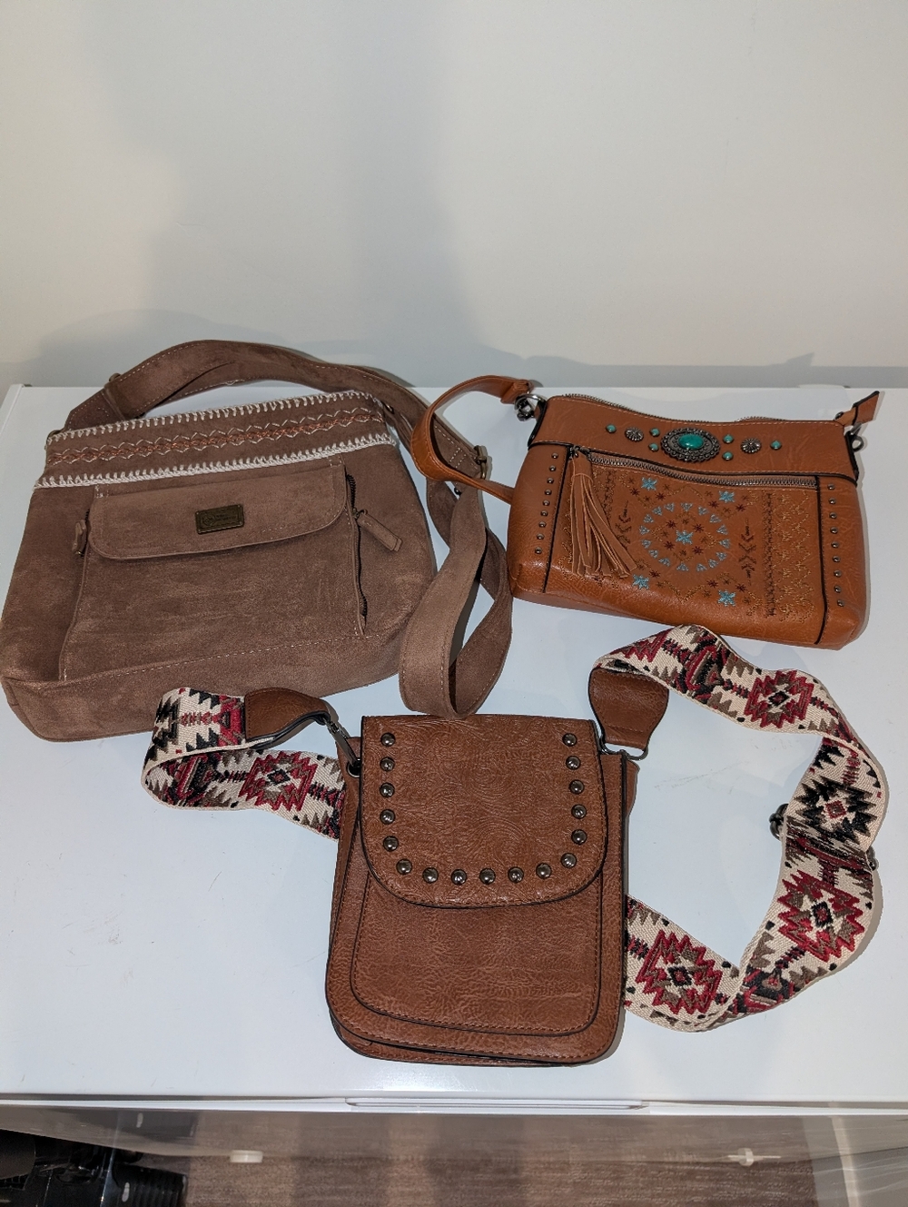 Set of 3 Southwestern Purses